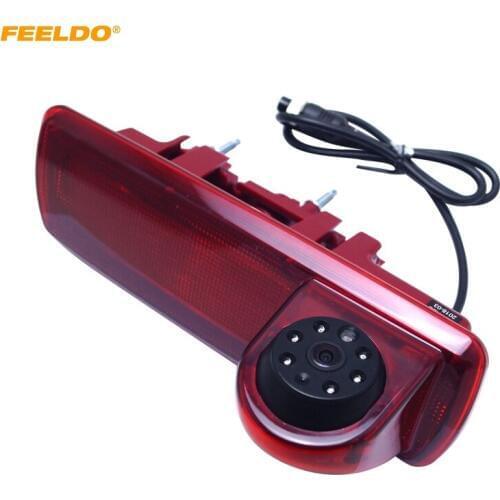 FEELDO Car 6LED IR Brake Light Rear View Reversing/Parking Camera For Opel Vivaro / Renault Trafic 2014 #3459