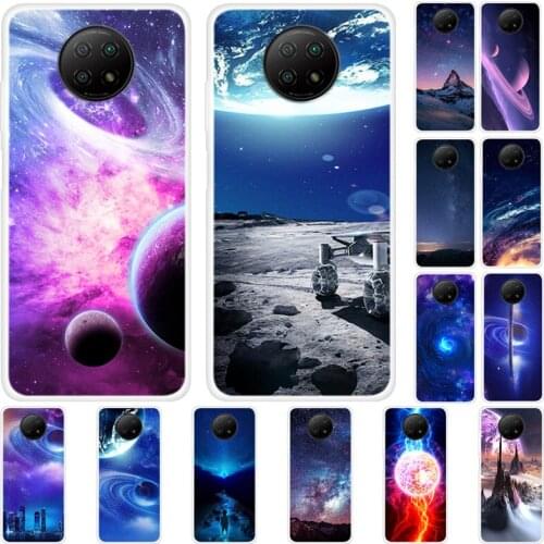 Case For Redmi Note 9 5G Phone Cover Fitness Silicone Back Bumper And Softness TPU With Star Sky Pattern
