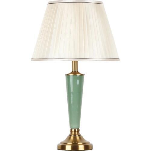Jingdezhen Green Ceramic Table Lamp American Country Style Modern Simple Table Lamps for Living Room Study Room Bedside Lamp