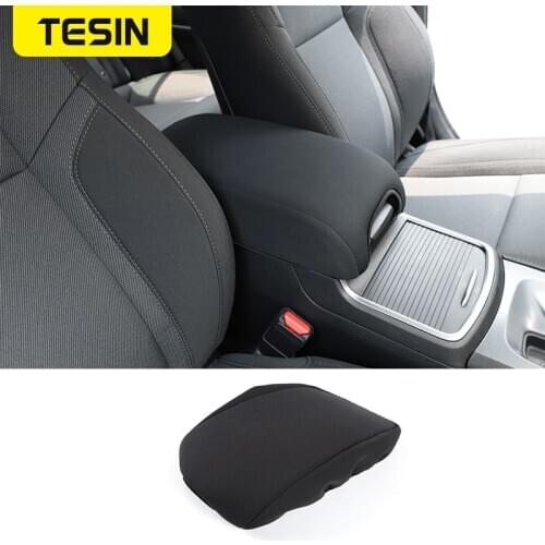 TESIN Interior Mouldings for Dodge Charger Car Armrest Storage Box Pad Decoration Cover for Dodge Charger 2015+ Accessories