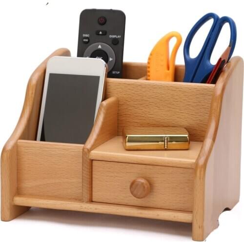 Pastoral wood storage box Pure wood to build desktop storage box Creative wooden box desktop finishing