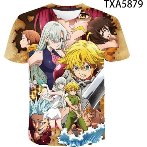 3D T Shirt The Seven Deadly Sins Nana Anime Men Women Children Casual Streetwear Boy Girl Kids Printed T-Shirt Cool Summer Tops