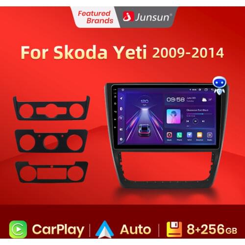 Junsun V1 Pro 4G Android 10.0 4G+64G Car Radio Multimedia Player For SKODA Yeti 5L 2009- 2014 GPS Navigation no 2din dvd