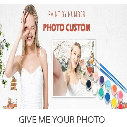 Pictures By Pattern DIY Painting By Numbers Personality Photo Customized Picture Drawing Coloring by Numbers Acrylic No Frame