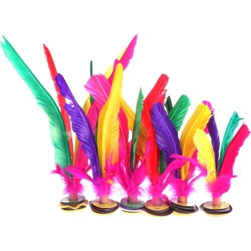China Jianzi Footbal Foot Kick Handwheel Fancy Goose Feather Shuttlecock Fitness