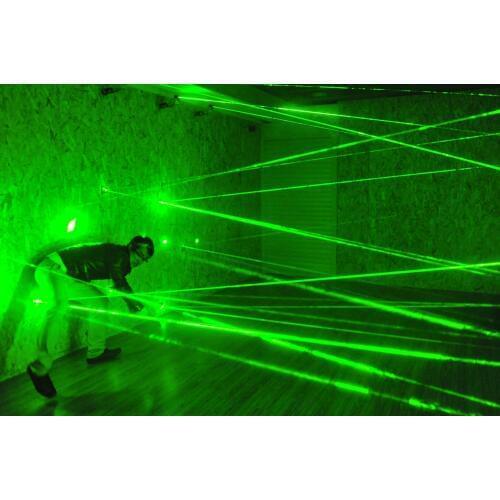 Real life room escape laser array props Laser maze for Takagism game room and door game escape from the green laser room