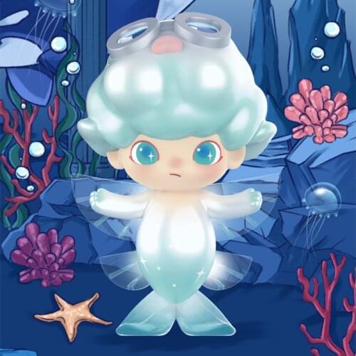 Original Popmart Dimoo Aquarium Series Blind Box Toys Collection Style Cute Anime Figure Gift Surprise Box Free shipping