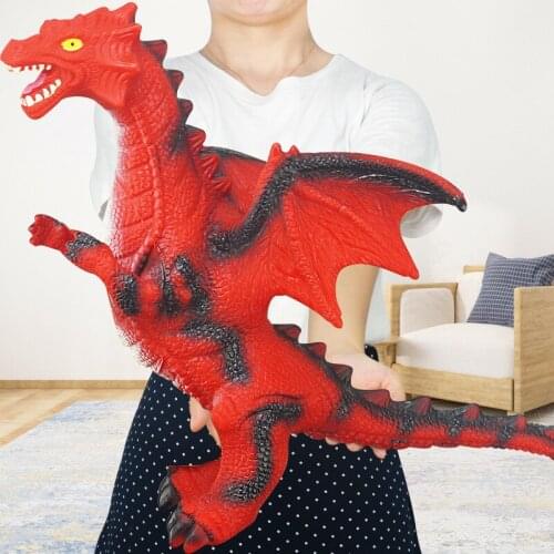 39cm Dinosaur Model Childrens Toy Soft Rubber Large Flying Dragon Will Make A Sound Animal Simulation Puppet Birthday Gift