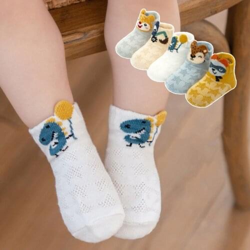 0-5T 5 pairs Toddler Kid Baby Boys Girls Socks Animals Cartoon Cute Sweet Cotton Socks Stretch Newborn Baby Socks