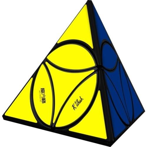 Newest QiYi Coin Tetrahedron Pyramid Speed Magic Cube Professional 95mm Puzzle Cubo Magico Educatio Coin Collection Brain Game