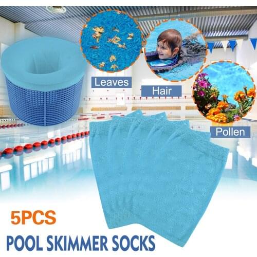 Swimming Pool Mesh Filter 5PCS Pool Skimmer Socks Swimming Pool Garbage Sets Pool Basket Filter Socks Trash Socks Pool SPA