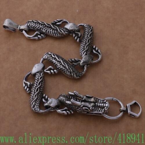 Silver Plated bracelet, Silver Plated fashion jewelry The black dragon bracelet /eggamxna bhiajypa AH265