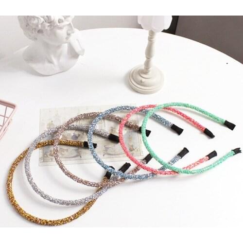 Headband Simple Crystal Beaded Hairband Fashion Headbands for women Handmade Headwear Flower hair band for girl Hair Accessories