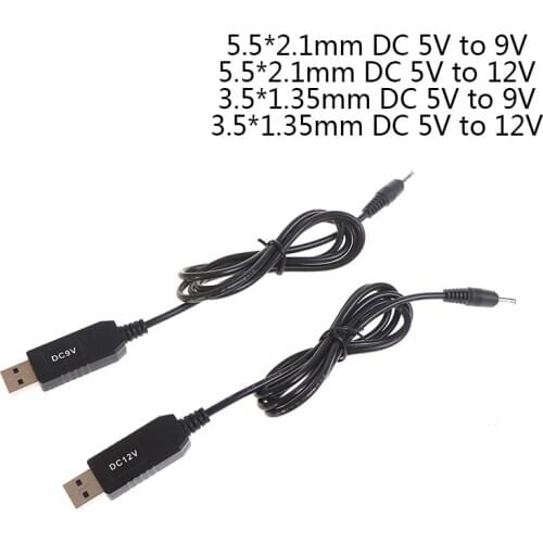 USB Power Boost Line DC 5V To DC 9V / 12V Step UP Module USB Converter Adapter Cable 3.5*1.35mm 5.5*2.1mm Plug