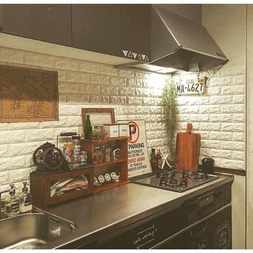 Colorful Home Cross Bench 3D Self-Adhesive Flexible Sponge Brick Wall Cladding Panel-Wall Paper