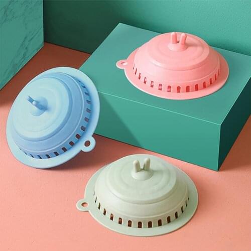Silicone Practical Silicone Bathtub Sink Strainer Plug Filter Trap Tasteless Bathroom Drain Flexible for Toilet
