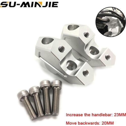 SUMINJIE F750 GS Handlebar Risers Bar Clamp Extend Adapter With Bolts for BMW F750GS 2018 2019 f750gs