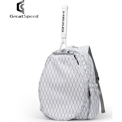 Durable Grey Polyester Tennis Bag GreatSpeed Original Tenis Squash Badminton Rackets Sport Backpack Men Women Clothing Shoes Bag