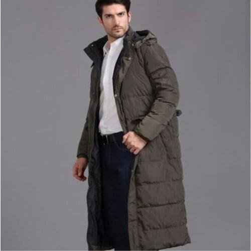 Thicken Coat Down Lengthen Down Jackets Winter Male Black Plus Size Quality Warm Outerwear Male Warmer Business Down Coat