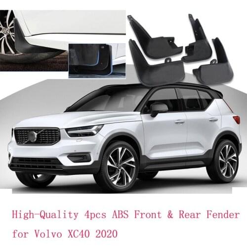 High-Quality 4pcs ABS Front & Rear Fender for Volvo XC40 2020 Car Mud Flaps Splash Guard Mudguard Mudflaps Accessories