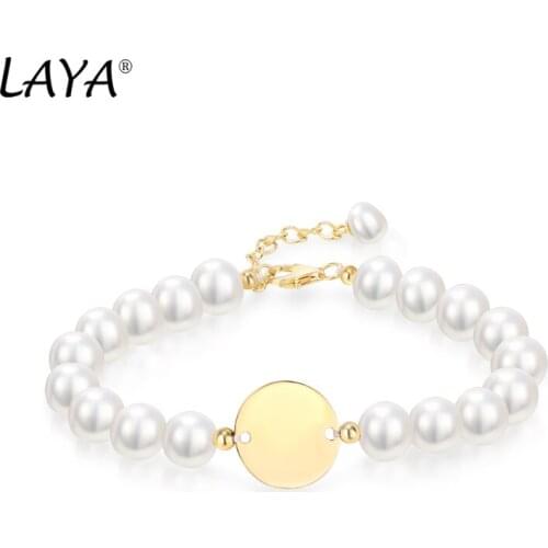 Laya Natural Baroque Pearl Bracelet For Women Pure 925 Sterling Silver Wedding Party High Quality Fine Jewelry 2021 Trend