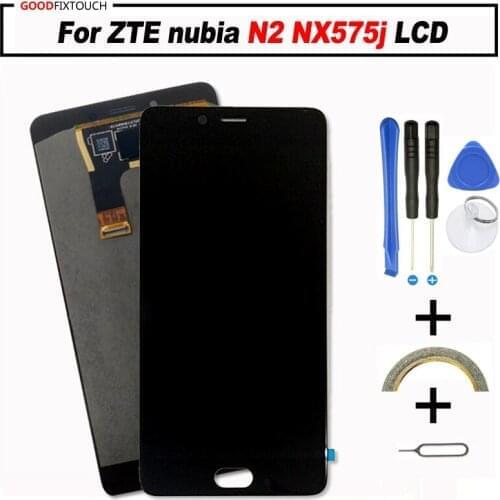 For ZTE nubia N2 NX575j LCD Display + Touch Screen Digitizer NX575j LCD Aseembly with free gifts