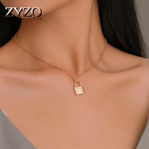 ZYZQ Fashion Couple Necklace With Statement Symbol Locker Pendant Design Exquisite High Quality Short Stylish Wholesale Lots