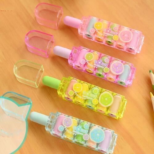 1 Set Stationery bullet art Sketch Creative Cute Student Supply Writing Eraser can replace