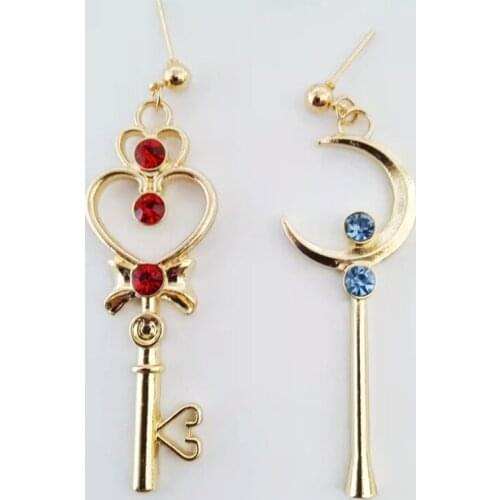 12 pair /lot wholesale fashion jewelry metal key earrings