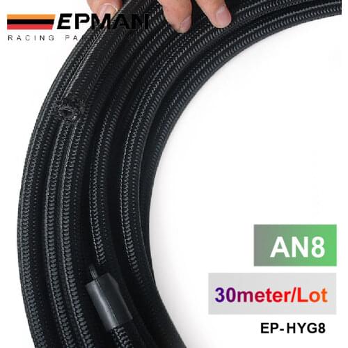 2013 very high quality AN8 Cotton Over Braided Fuel / Oil Hose Pipe Tubing, Light Weight, 30 Meters Roll EP-HYG8