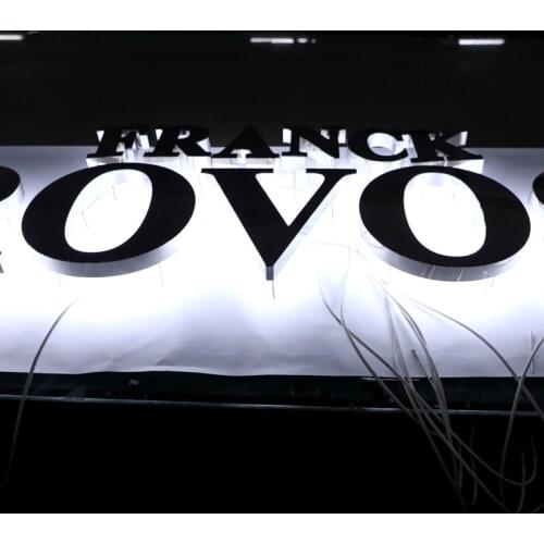 3D Advertising 316 Stainless Steel LED Mirror Letter Polished Metal Waterproof Sign for Yacht Decoration