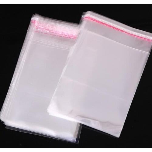 500PCS 13x20cm Clear Resealable Cellophane/BOPP/Poly Bags Transparent Opp Bag Packing Plastic Bags Self Adhesive Seal