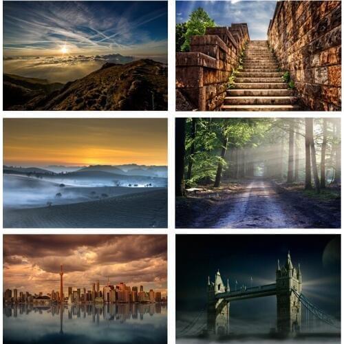 5D diy round Diamond Painting City Scenery Cross Stitch Diamond Embroidery kits Landscape Diamond Mosaic Home Decor Gift