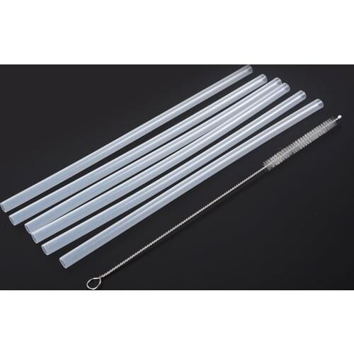 6pcs Straws 1pc Cleaning Brush Set Replacements For Hydro Flask Wide Mouth Bottle Lid 18/ 20/24/28/32/40 Oz