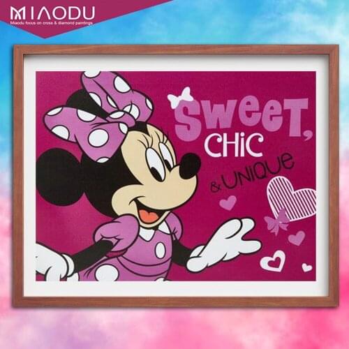 Diamond Painting 5D DIY Disney Cartoon Minnie Mouse Diamond Embroidery Cross Stitch Kits Mosaic Gifts Home Decor