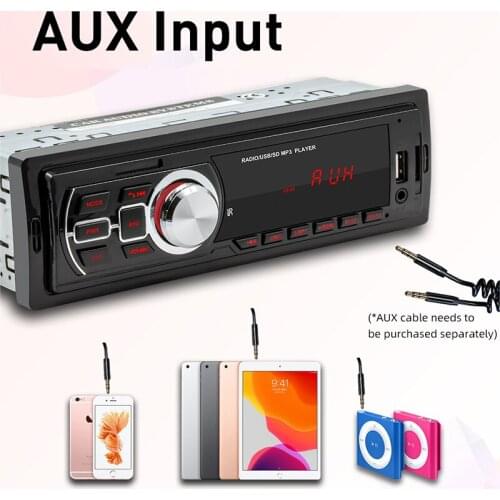 TomoStrong 5209E Single 1 DIN Car Radio BT-compatible AUX-in TF Card U Disk Auto Stereo Multimedia Audio MP3 Player Head Unit