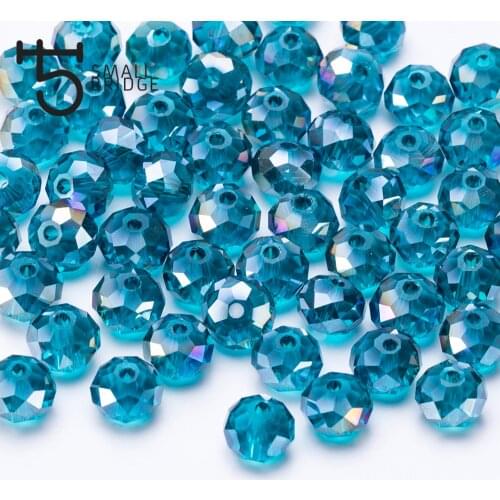 Czech Small Blue Rondelle Spacers Beads for Jewelry Making Diy Accessories Pearls Faceted Glass Crystal Beads Wholesale Z140