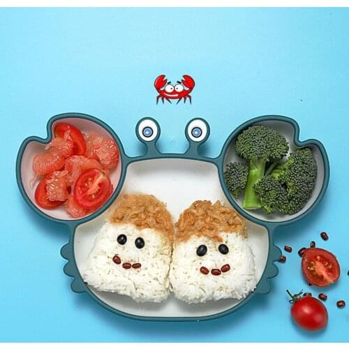 Childrens Tableware Supplementary Food Bowl Divided Suction Cup Type Eating Training Non-slip Suit Baby Dinner Plate All-in-one