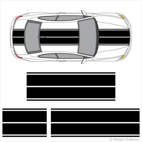 For 1Set BMW M3 M5 M6 Z3 Z4 Z8 128i 318i 328i 650i Dual Rally Racing Stripes Decals Car styling