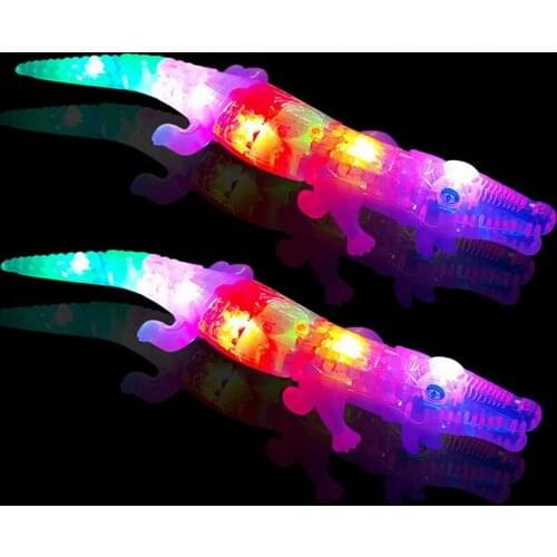 Electric Glowing Crocodile Pet Toys LED Light Glow Electronic Pets for Dog Cat Children Kids