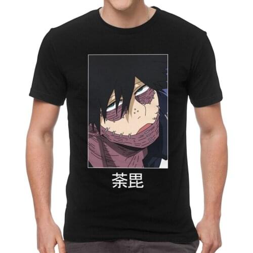 Dabi Blueflame T-shirt Men Novelty T Shirt Short Sleeve Anime Manga MHA My Hero Academia Tshirt Cotton Tee Tops Clothing
