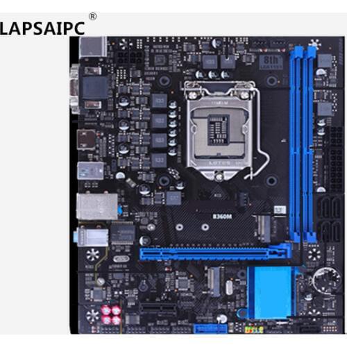 Lapsaipc B360 SY-B360M desktop PC mainboard gaming motherboard support i3 8100 i5 8400 i7 8700 DDR4 USB 3.0 SATA3 PCI-E 3.0 3
