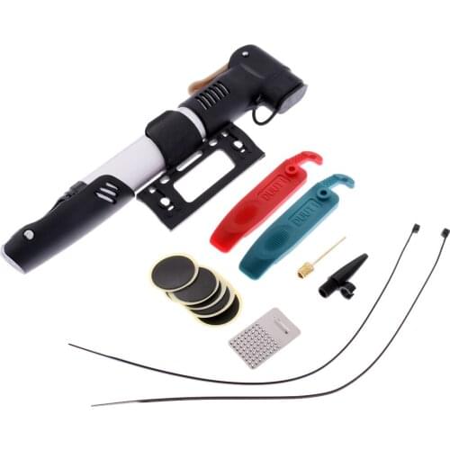 Multi-Function Bike Bicycle Cycling Mechanic Repair Tool Kit with Tire Pry Bars Rods Patches For Short or Long Journeys