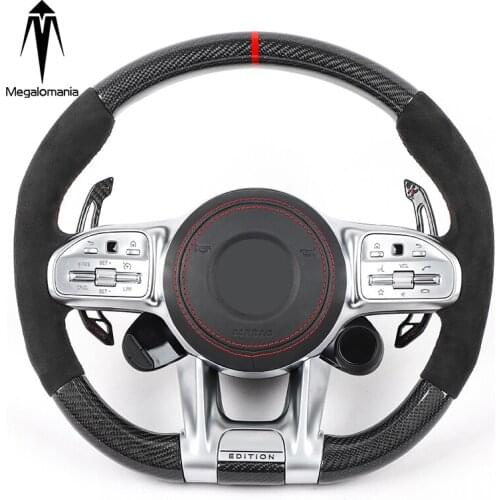 New Model For MERCEDES-BENZ AMG C43 GLC63 E53 CLS53 A220 S560 GLE63 Custom Carbon Fiber Steering Wheel