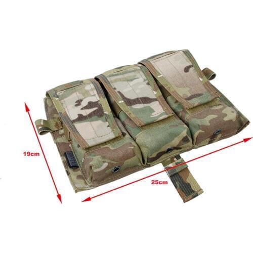 New Outdoor TMC Multicam Molle M4 TRIPLE MAG Pouch Bag for Tactical AVS Vest Front Panel