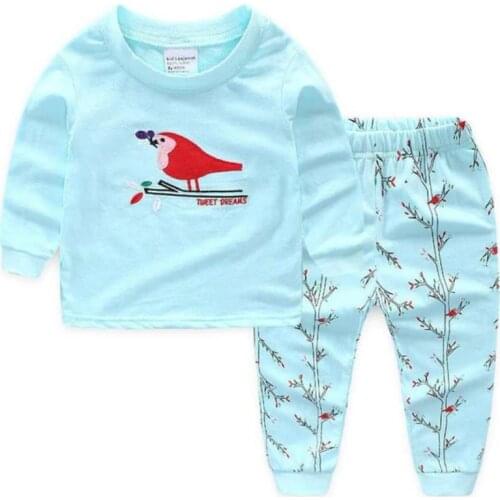 New Childrens Pajamas Set Kids Baby Boy Girl Homewear Top + Pant Underwear Sleepwear Pajamas Nightwear Drop Shipping