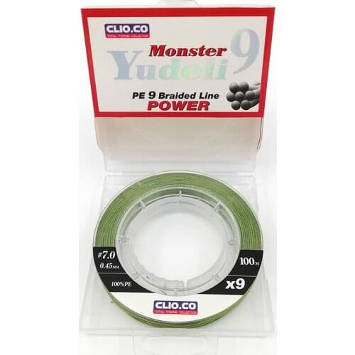 Braided Fishing Line 24.25lb to 136.68lb Green Multifilament PE 9 Strands Fishing Line Freshwater Saltwater Fishing wedkarstwo