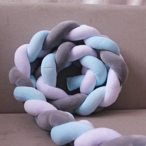 Nordic Long Knotted Braid Knot Cushion Decorative Sofa Pillow Baby Bumper Crib Bed Protector Kids Room Decor