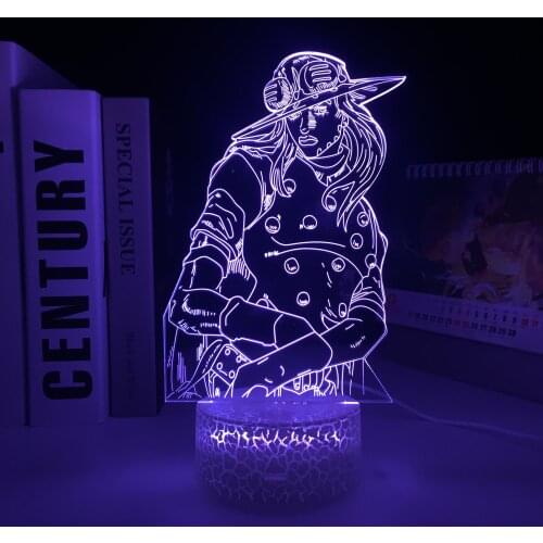 3D LED Lamp Anime Figure 7 Color Changes With Remote Control Animation Peripherals Night Light for Kids Home Decor USB Charging