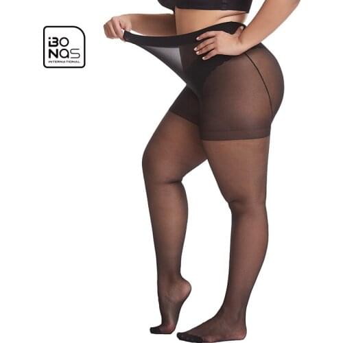 XXXXL add fat and increase gear thin anti hook silk stockings pantyhose 15d womensock